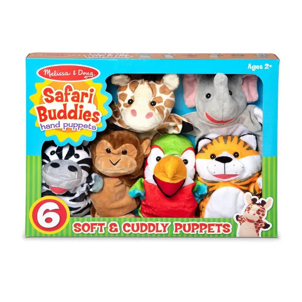 Melissa & Doug® Safari Buddies Hand Puppets - 6 Soft & Cuddly Puppets