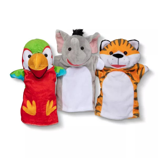 Melissa & Doug® Safari Buddies Hand Puppets - 6 Soft & Cuddly Puppets