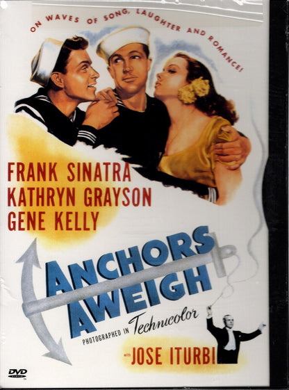 MGM Studios - Anchors Aweigh - Starring Frank Sinatra, Kathryn Grayson, & Gene Kelly - DVD Movie