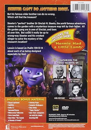 Glue Works Entertainment - Max Lucado's Hermie & Friends™ - Skeeter and the Mystery of the Lost Mosquito Treasure - DVD