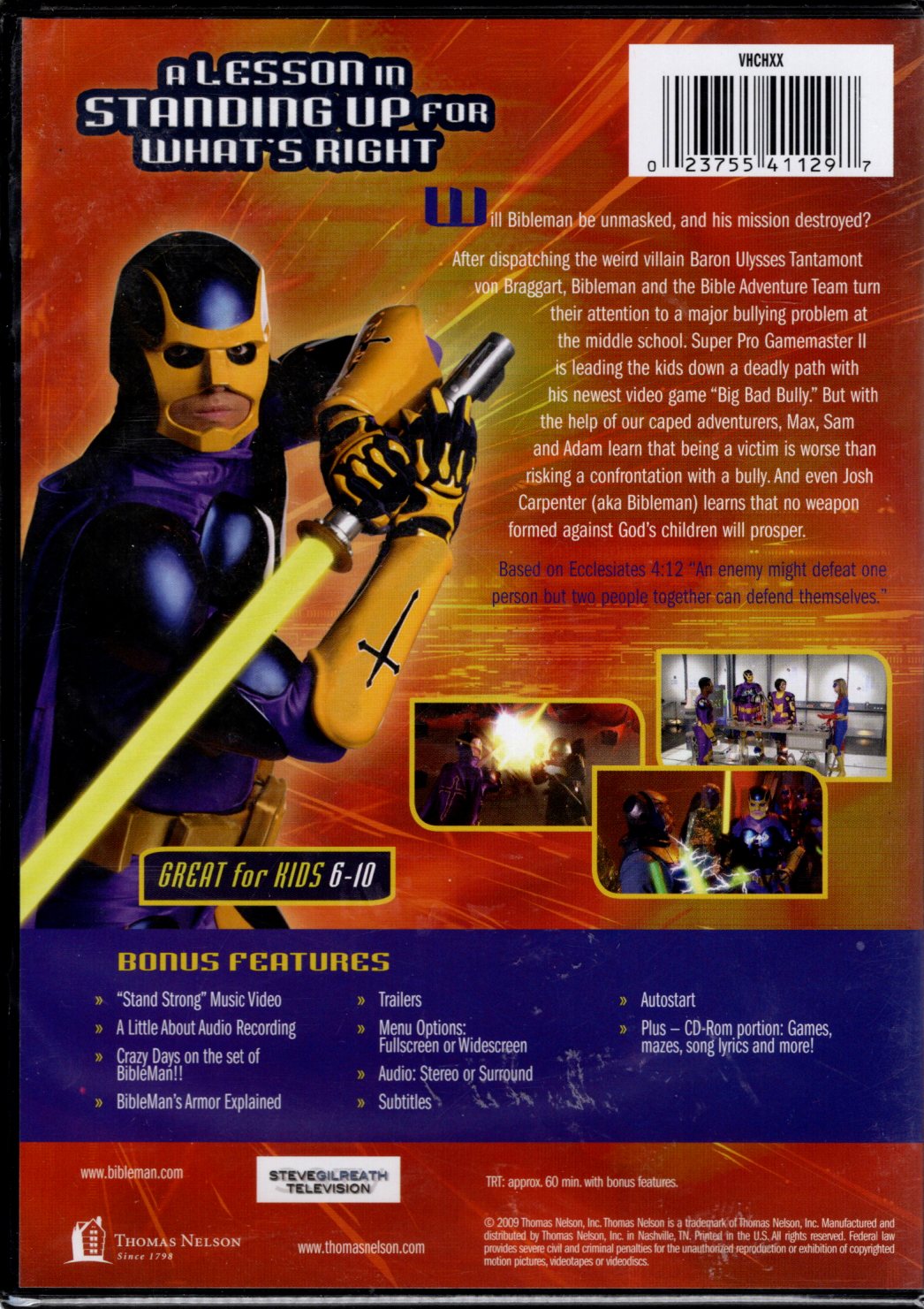 Thomas Nelson - BibleMan: Blasting the Big Gamemaster Bully - Steve Gilreath Television - DVD