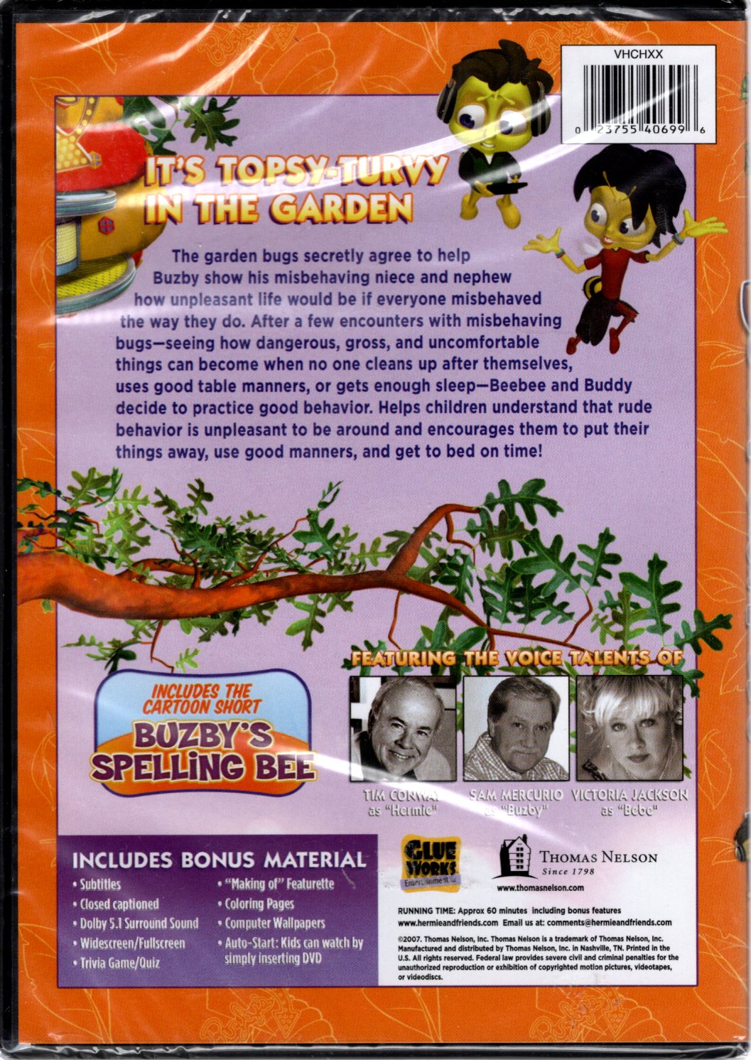 Thomas Nelson - Max Lucado's Hermie & Friends™: Buzby and the Grumble Bees - Glue Works Entertainment - DVD