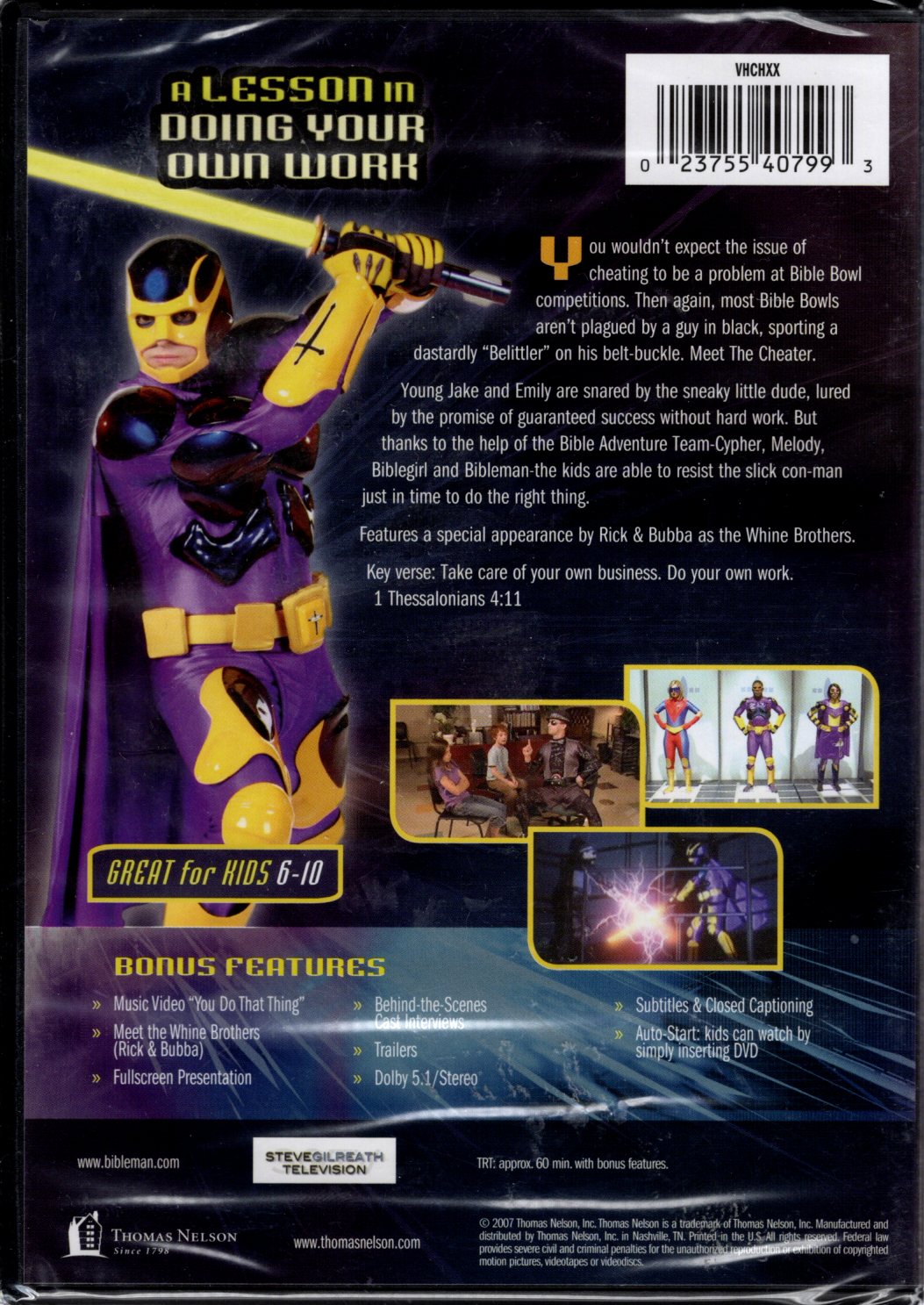 Thomas Nelson - BibleMan: Crushing the Conspiracy of the Cheater - Steve Gilreath Television - DVD