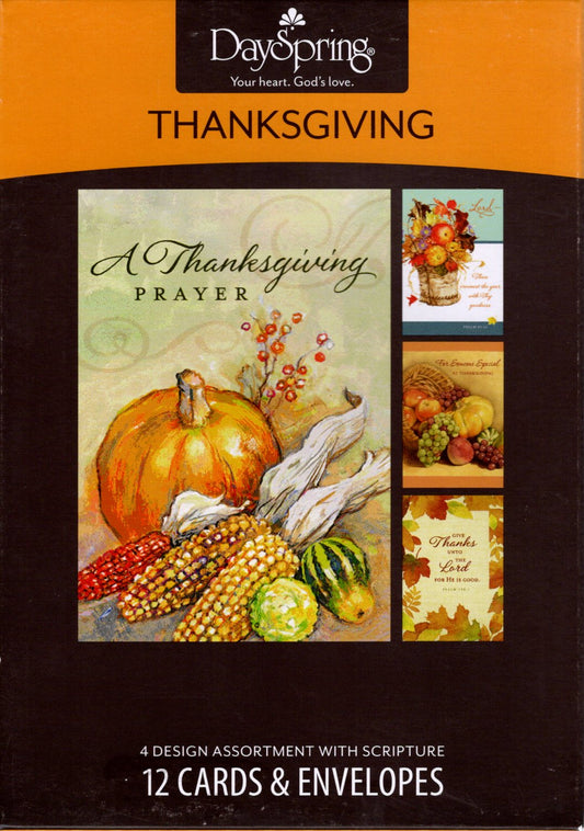 DaySpring® - Thanksgiving Boxed Cards with Scripture Stationery - 12 Cards & Envelopes (2013)