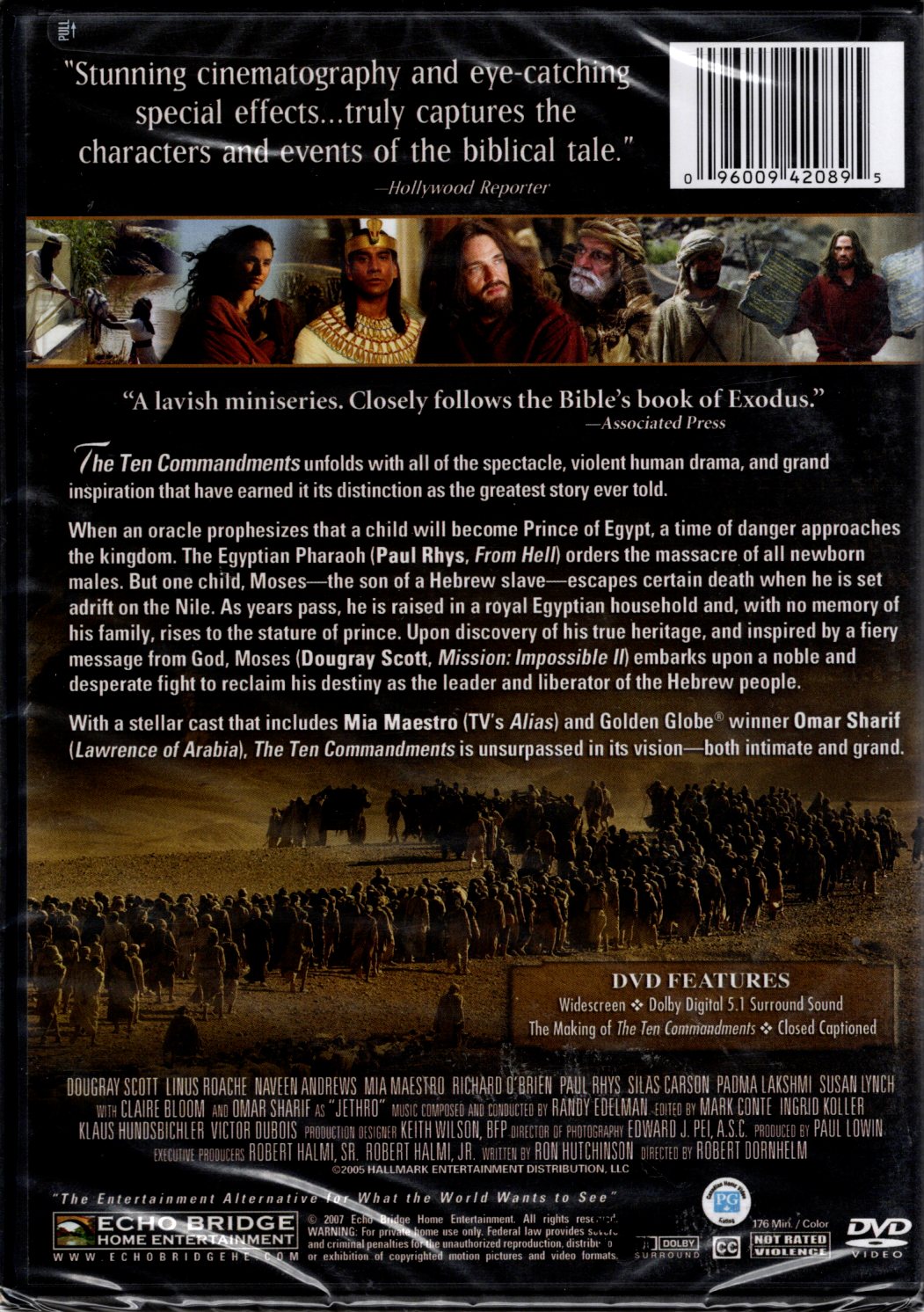 Echo Bridge Home Entertainment - The Ten Commandments: A Grand Retelling of the Epic Story of Moses - Directed by Robert Dornhelm - DVD