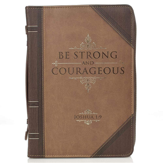Christian Art Gifts® - "Be Strong And Courageous" Bible Cover - XLarge