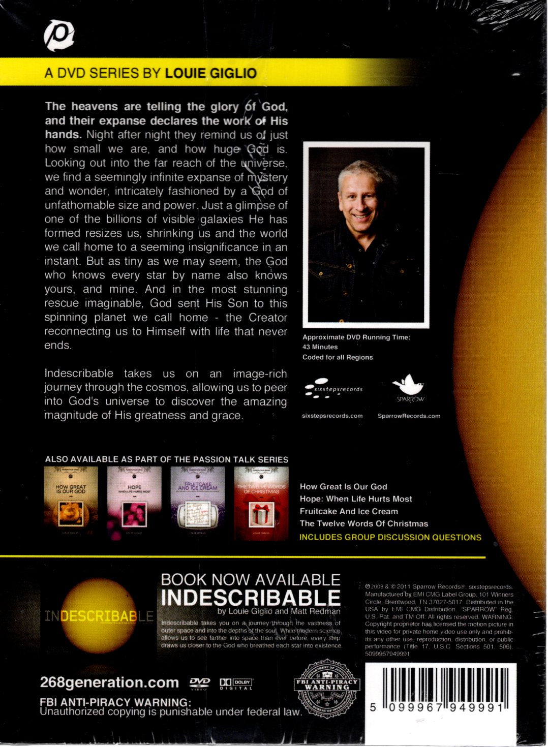 Sparrow® Records - Passion Talk Series: Indescribable (Limited Edition) with Louie Giglio - DVD