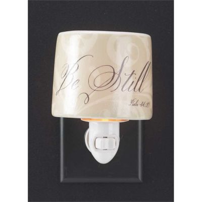 Dicksons Gifts - Ceramic Nightlight "Be Still," Psalm 46:10 - 4.5" High