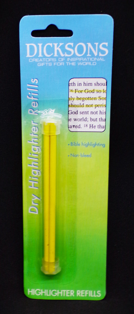 Dry Yellow Highlighter Refills 3 pcs (Dicksons)