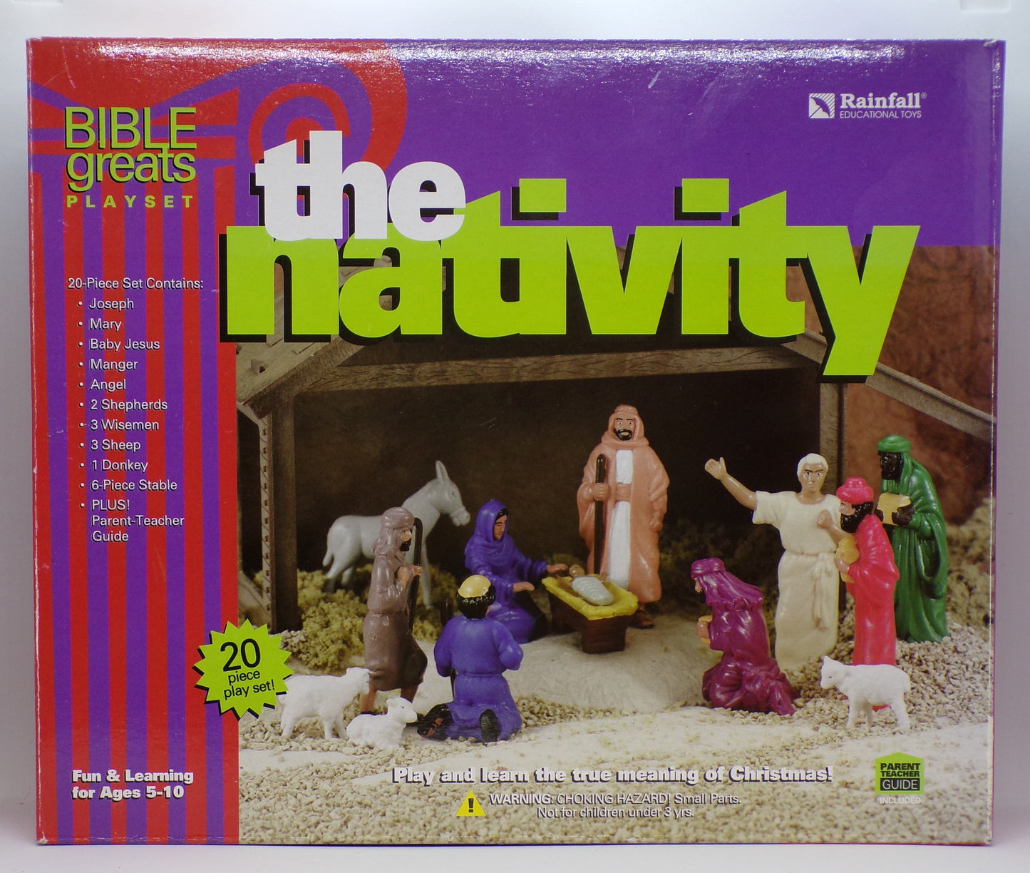 Rainfall Educational Toys, Bible Greats Play Set: The Nativity - 20 Piece Play Set - Ages 5-10