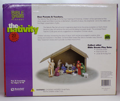 Rainfall Educational Toys, Bible Greats Play Set: The Nativity - 20 Piece Play Set - Ages 5-10