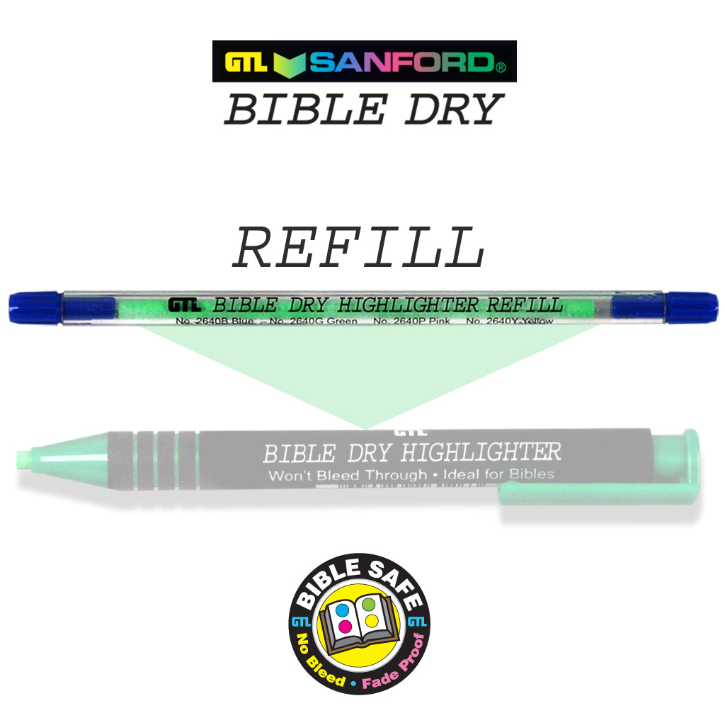 Bible Dry Highlighter Refills (1 Piece) #2640 (Compatible with #2610 Highlighters) (G.T. Luscombe Co., Inc.)