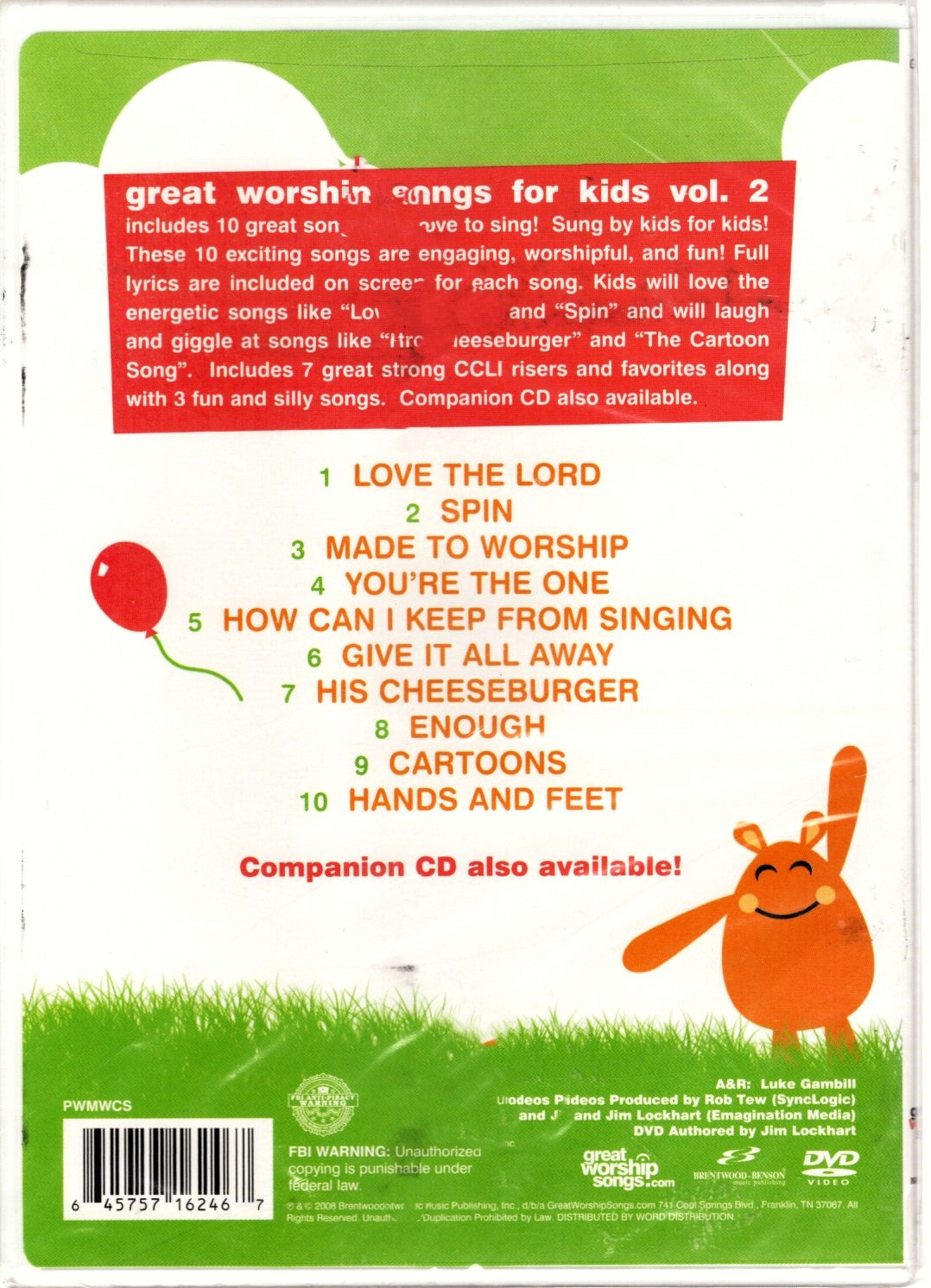 Brentwood-Benson Music Publishing, Inc. - Great Worship Songs for Kids 2 - Great Worship Songs - DVD