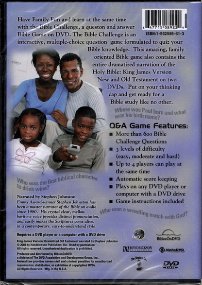 BiblesOnDVD KJV - The Ultimate Bible Game: Bible Challenge on DVD, KJV Complete (OT & NT) Volume 1 - Narrated by Stephen Johnston - DVD Game