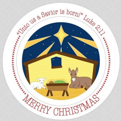 Fruit-Full Kids™ - "Glory to God in the Highest" Luke 2:14 Merry Christmas Plate -