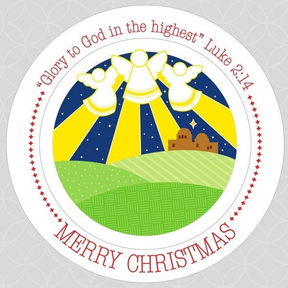 Fruit-Full Kids™ - "Glory to God in the Highest" Luke 2:14 Merry Christmas Plate -