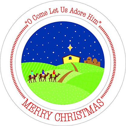 Fruit-Full Kids™ - "Glory to God in the Highest" Luke 2:14 Merry Christmas Plate -