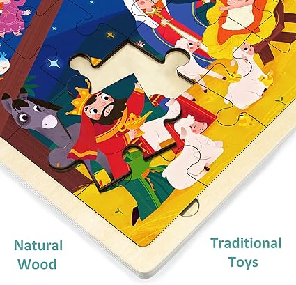 Standard Publishing, The Beginner's Bible - The First Christmas: 2' x 3' Floor Puzzle - 24 Large Easy-to-Use Pieces - Nativity - Ages 2-7