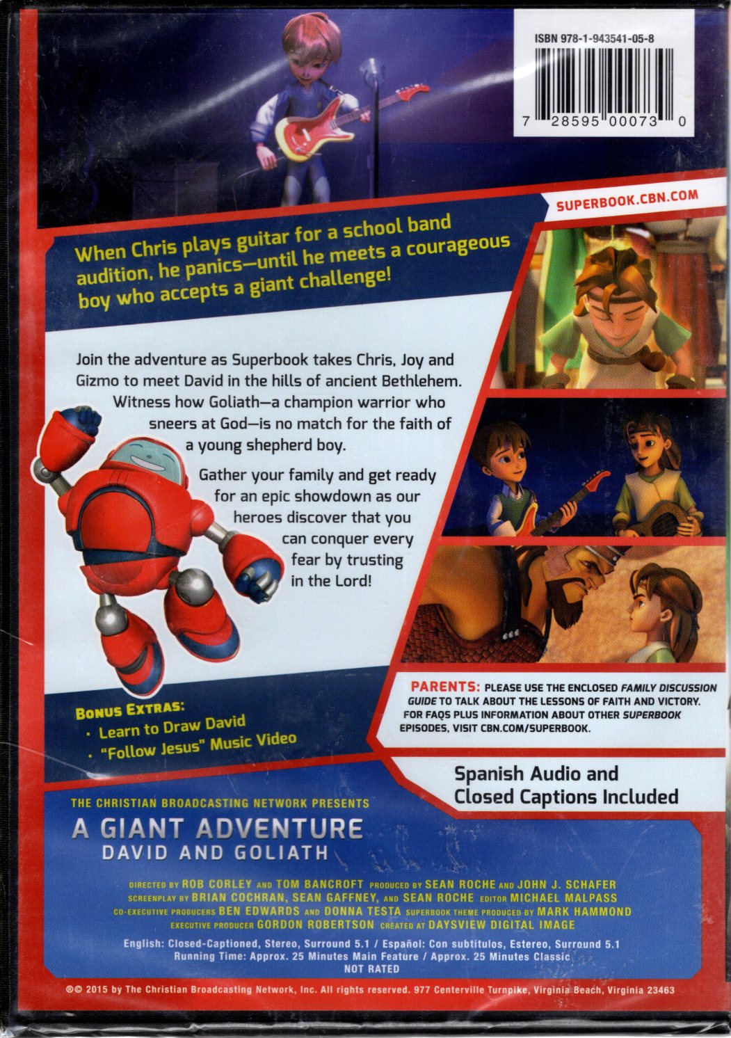Christian Broadcasting Network - Superbook: A Giant Adventure, David and Goliath - DVD
