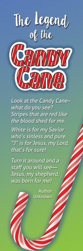 Warner Press - The Legend of the Candy Cane Bookmarks - Package of 25