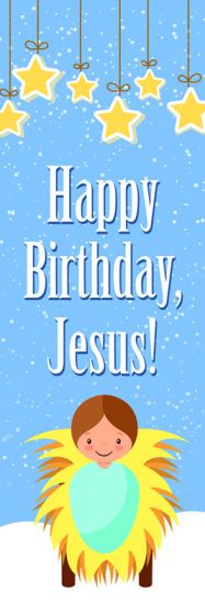 Warner Press - Happy Birthday, Jesus! Bookmarks - Package of 25