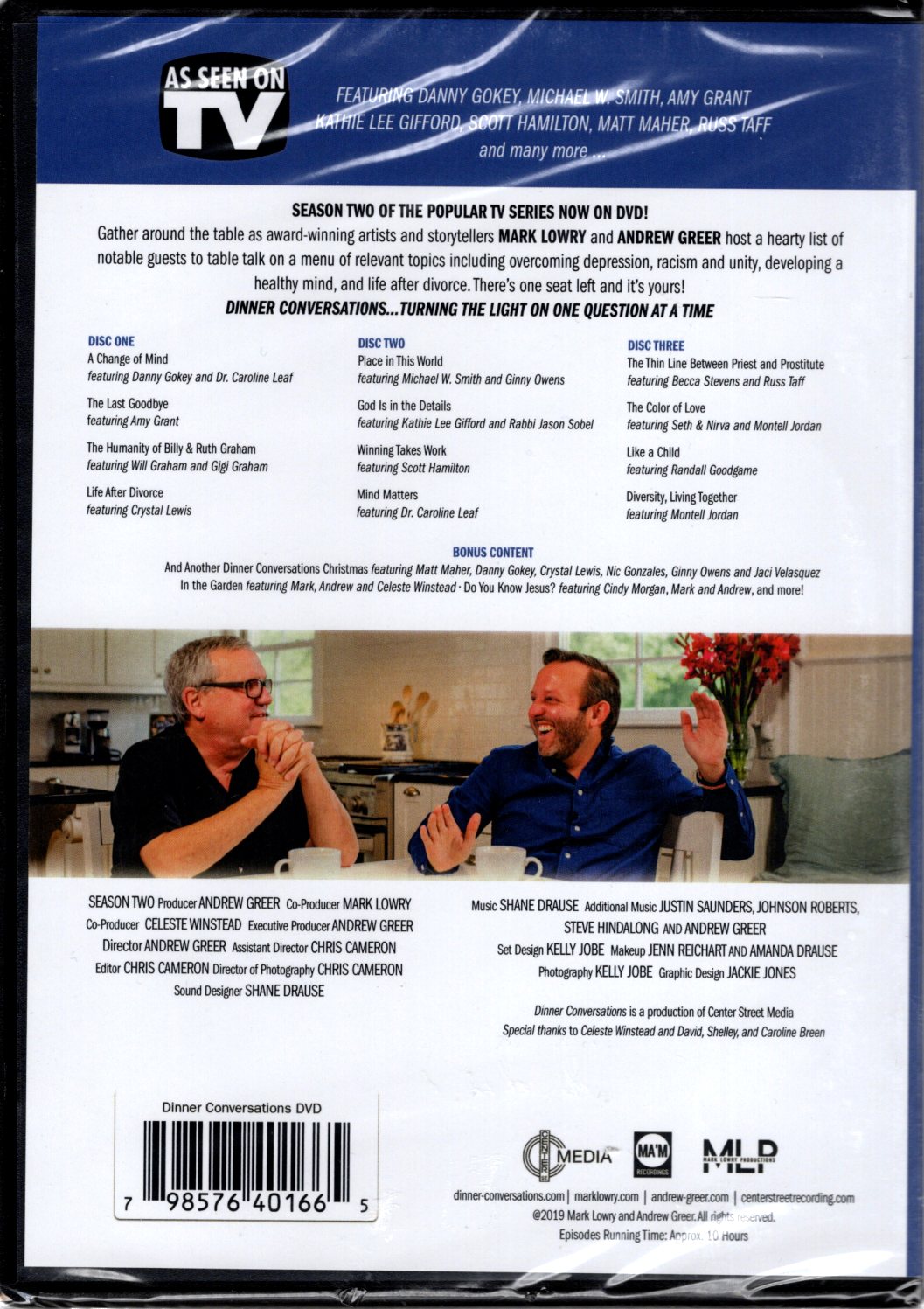 Center Media with Mark Lowry Productions - Dinner Conversations with Mark Lowry and Andrew Greer: Season Two - Three Disc Set - DVD