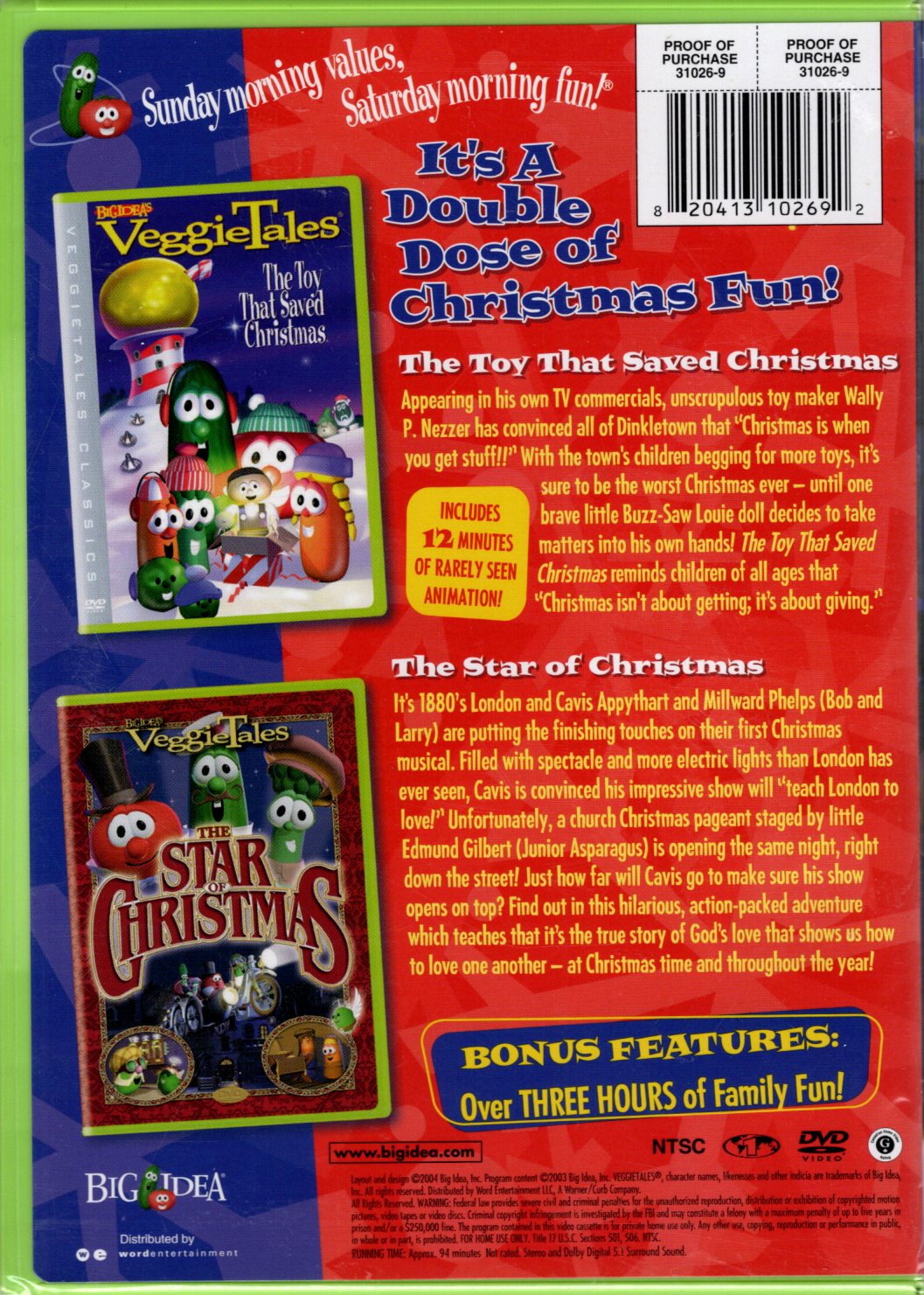 Big Idea™ VeggieTales® - Holiday Double Feature: The Star of Christmas &  The Toy that Saved Christmas - DVD