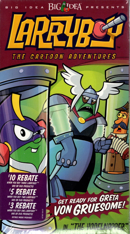Big Idea™ VeggieTales® - LarryBoy™: The Cartoon Adventures - VHS Tape Video Series (4 Episodes - 2002/2003) (**See Description Before Purchase!)