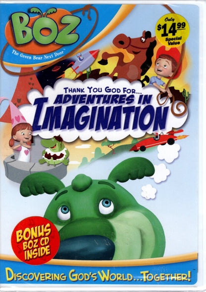 Reel FX, Inc. - BOZ The Green Bear Next Door™: Thank You God For...Adventures in Imagination - Excla!m - DVD/CD Combo