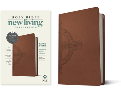 Tyndale NLT® Large Print Premium Value Thinline Bible - Filament-Enabled Edition - LeatherLike®