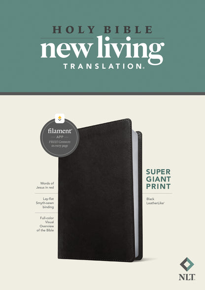 Tyndale NLT® Super Giant Print Bible - Filament-Enabled Edition - LeatherLike®