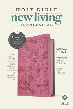 Tyndale NLT® Large Print Premium Value Thinline Bible - Filament-Enabled Edition - LeatherLike®
