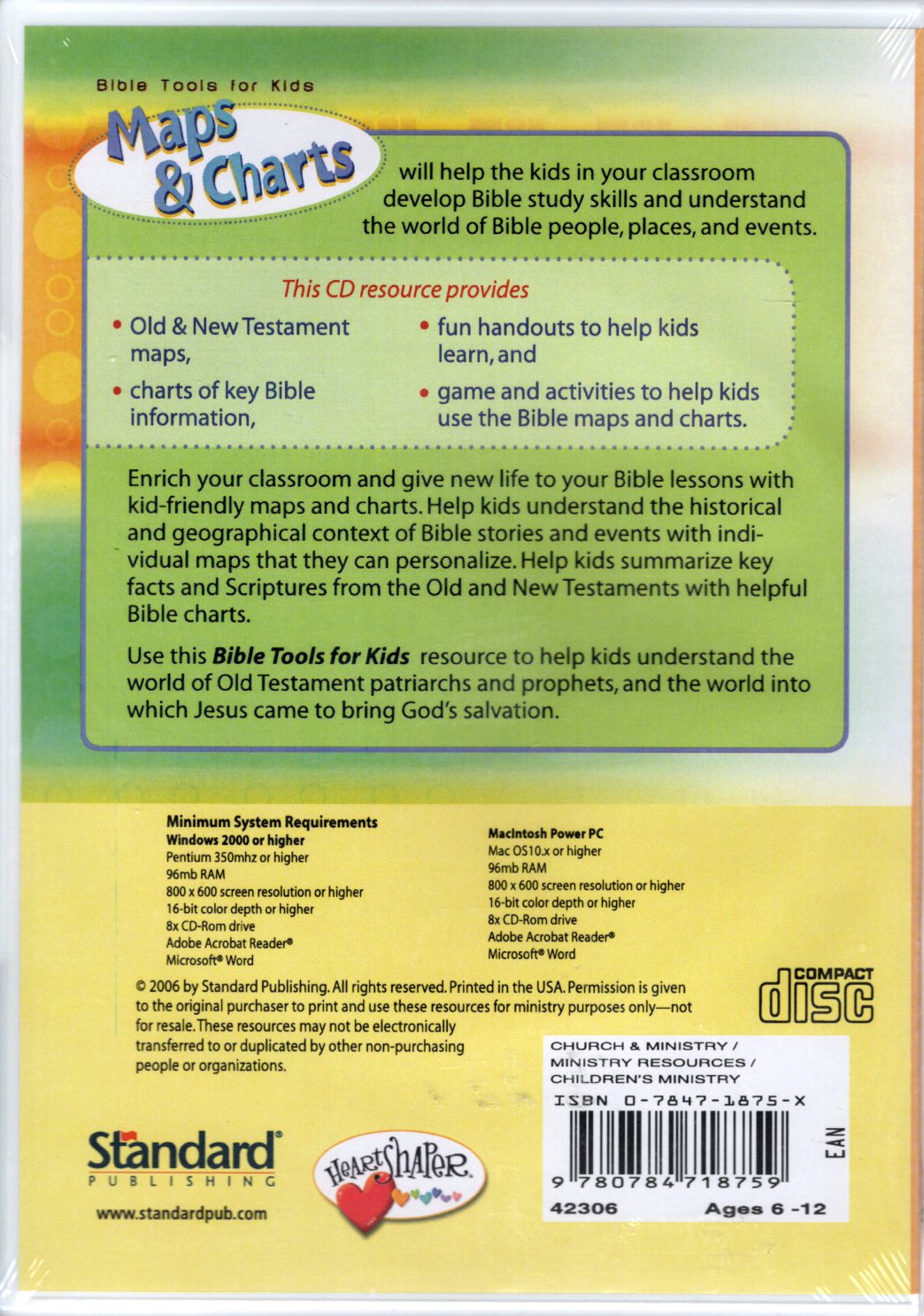 Standard Publishing - Bible Tools for Kids - Heart Shaper® - CD-Rom Software (**See Description)