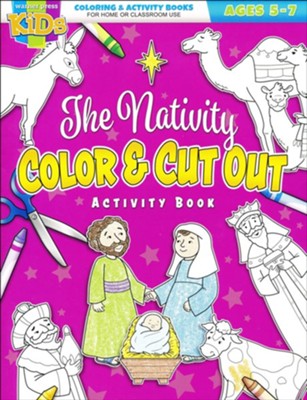 Warner Press Kids - The Nativity Color & Cut Out Activity Book - Paperback