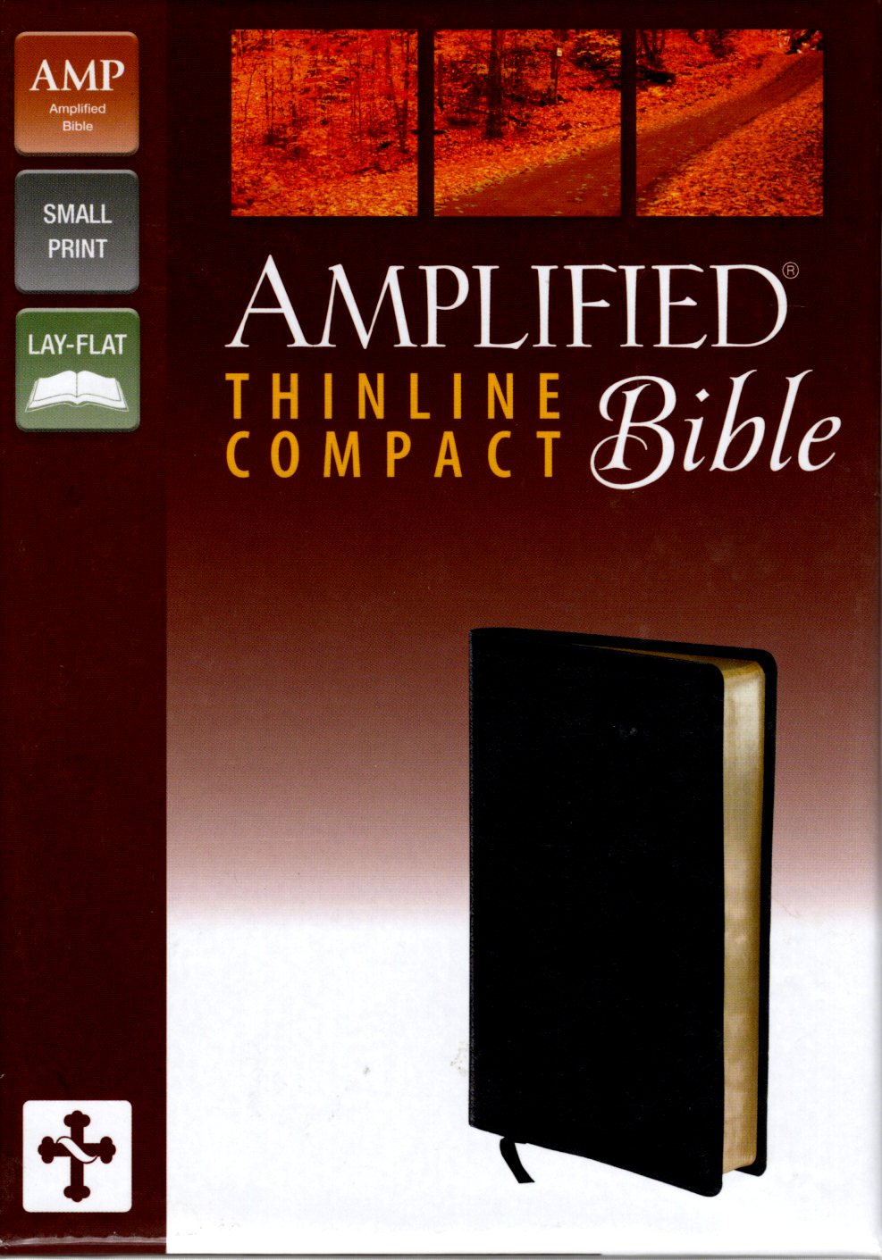 Zondervan Amplified® Thinline Compact Bible - Bonded Leather (Black)