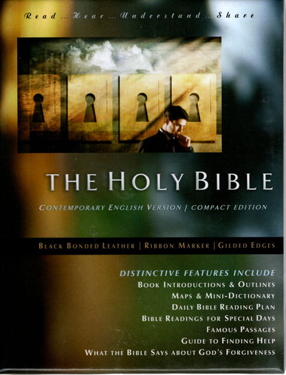 American Bible Society Contemporary English Version (CEV) Bible, Compact Edition - Bonded Leather (Black)