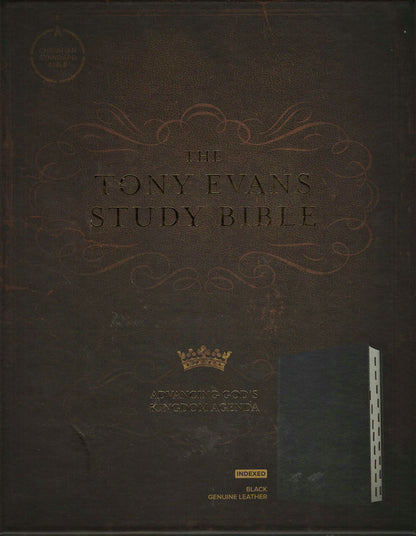 Holman CSB® The Tony Evans Study Bible Thumb Indexed - Genuine Leather (Black)