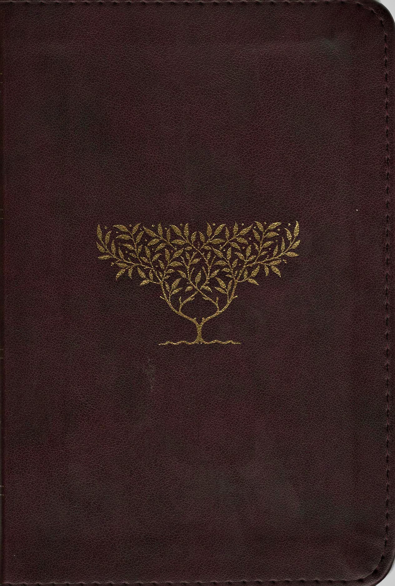 Crossway ESV Compact Bible - Olive Tree Design on TruTone® (Burgundy)