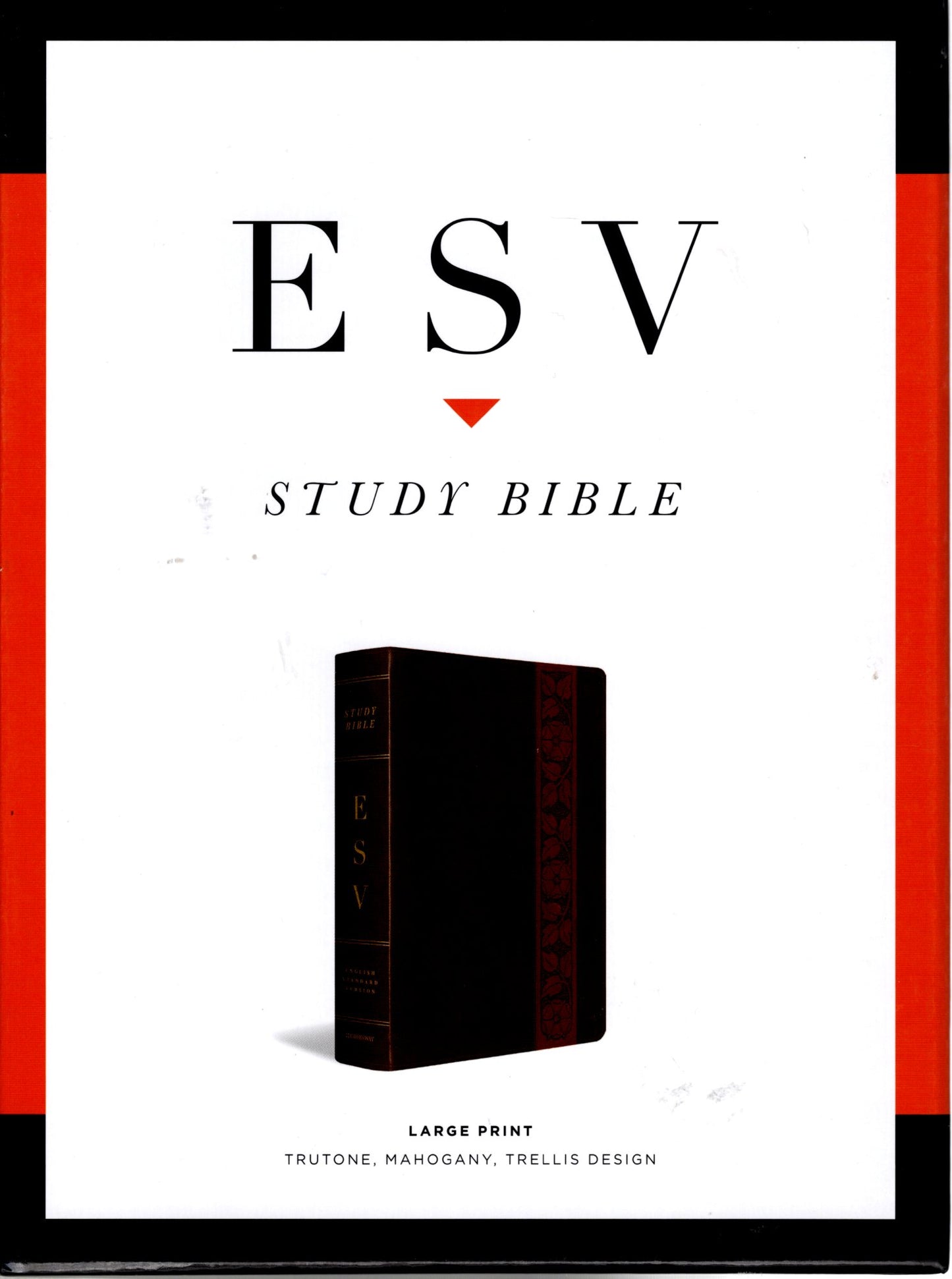 Crossway ESV Study Bible® Large Print - TruTone® Trellis Design (Mahogany)