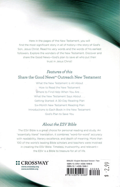 Crossway ESV® Share the Good News™ Outreach New Testament - Paperback