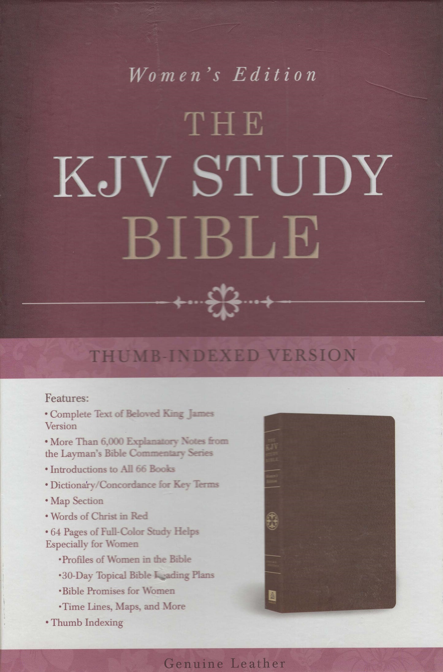 Barbour KJV The KJV Study Bible Women's Edition - Thumb Indexed - Genuine Leather