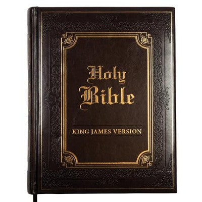 Christian Art Publishers KJV Family Edition Bible, Illustrated Edition - Faux Leather (Brown)