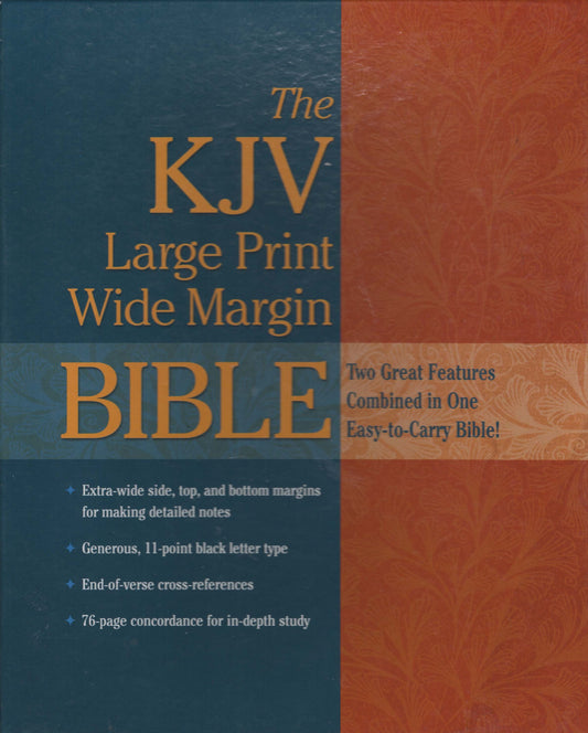 Hendrickson KJV Large Print Wide Margin Bible - Bonded Leather