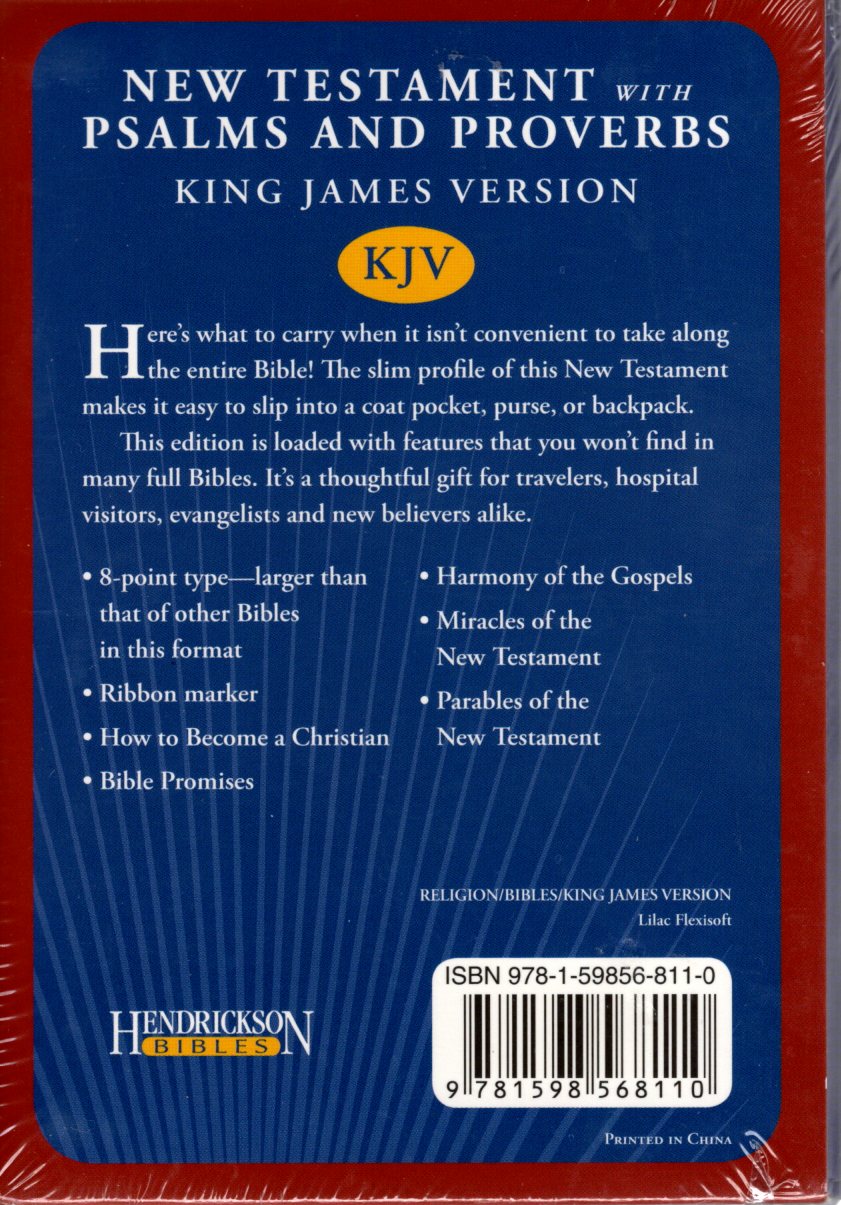 Hendrickson Bibles KJV New Testament With Psalms & Proverbs - Flexisof ...