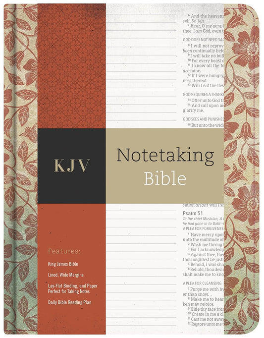 Holman Bible Publishers KJV - Notetaking Bible - Hardcover Leathertouch™ (Red Floral)
