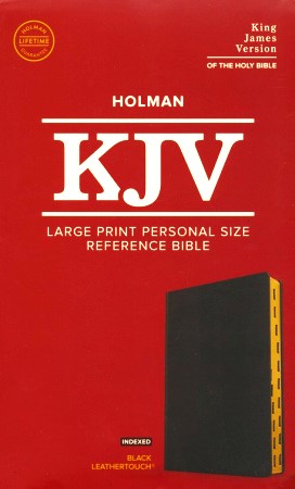 Holman® KJV - Large Print Personal Size Reference Bible - Thumb Indexed - LeatherTouch® (Black)