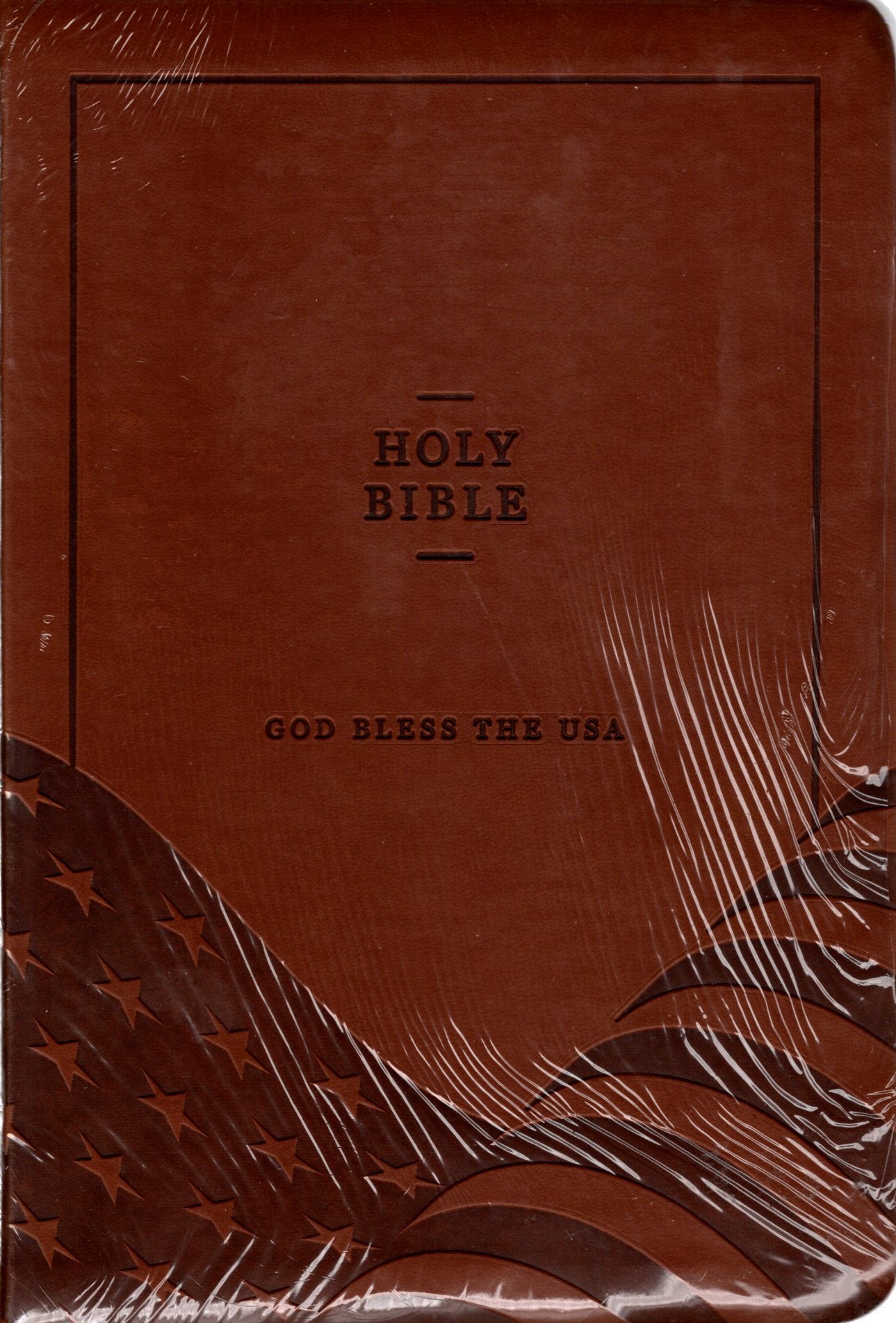 Lee Greenwood KJV God Bless the USA Bible - Faux Leather (Tan/Brown)