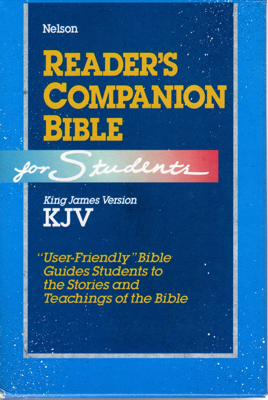 Thomas Nelson KJV Reader's Companion Bible for Students - Leatherflex (Blue)