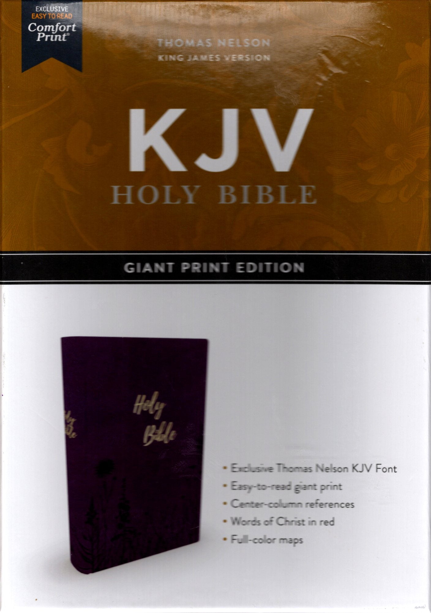 Thomas Nelson KJV Giant Print Edition - Leathersoft™ (Purple)