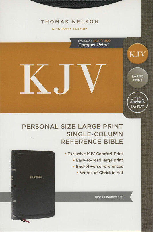 Thomas Nelson KJV Personal Size Large Print Single-Column Reference Bible - Leathersoft™